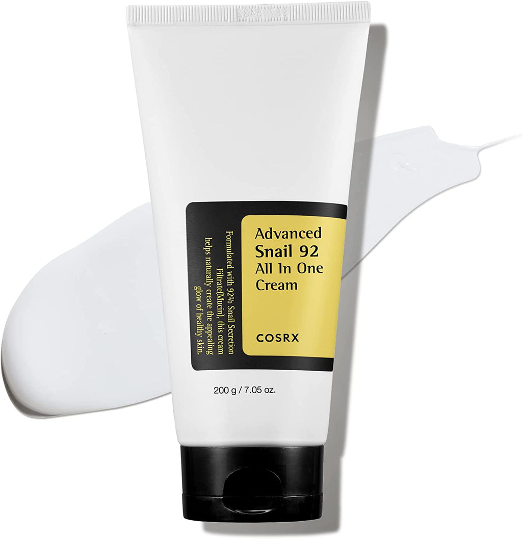 Advanced Snail 92 Crema Tutto in Uno, 7,05 Oz (Formato Grande), Gel Idratante Quotidiano per Il Viso Con Secrezione Di Mucina Di Lumaca per Pelle Secca, a Tendenza Acneica E Sensibile, 200 G