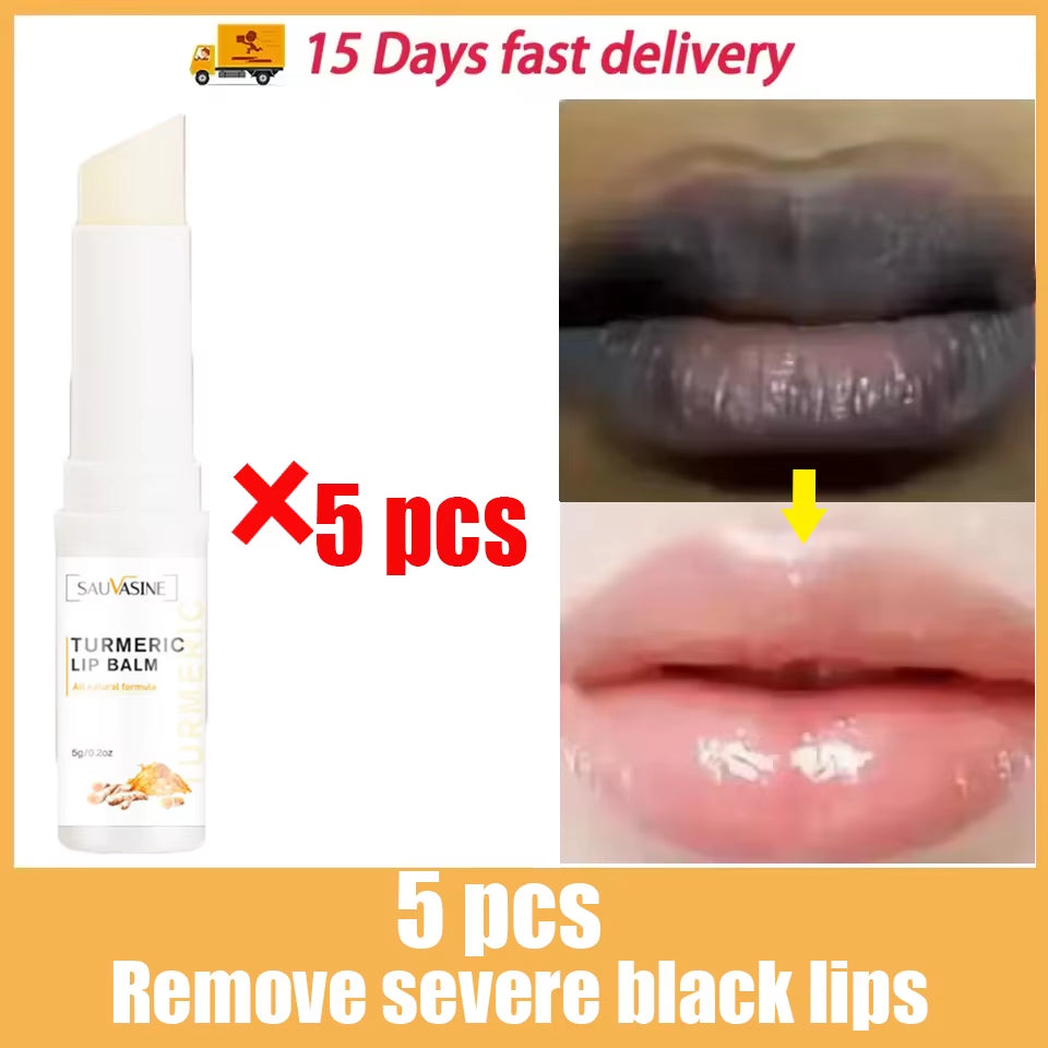 Turmeric Remove Dark Lip Balm Lighten Melanin Exfoliating Lip Oil Fade Lip Line Dead Skin Moisturizing Brighten Repair Lip Care