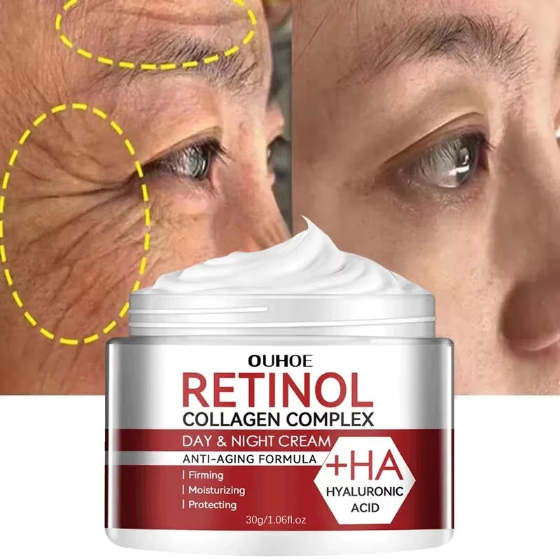Retinol Wrinkle Remover Face Set Instant Firming Lifting Anti-Aging Serum Fade Fine Lines Whitening Korean Skin Care Product New