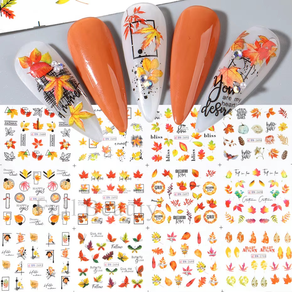 12Pcs Kawaii Cat Nail Water Sticker Anime Watercolor Design Foil for Nail Decals Cute Cartoon Watermark Transfer Manicure Slider