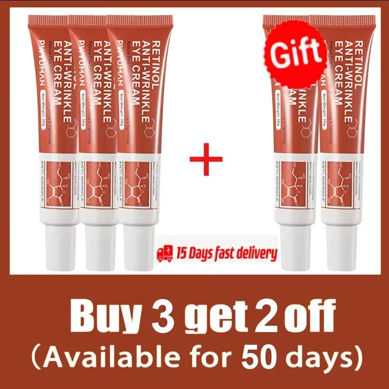 Retinol Wrinkle Removal Cream Fade Face Eye Fine Line Instant anti Aging Whitening Anti-Wrinkle Dark Circles Dismiss Cream 30G