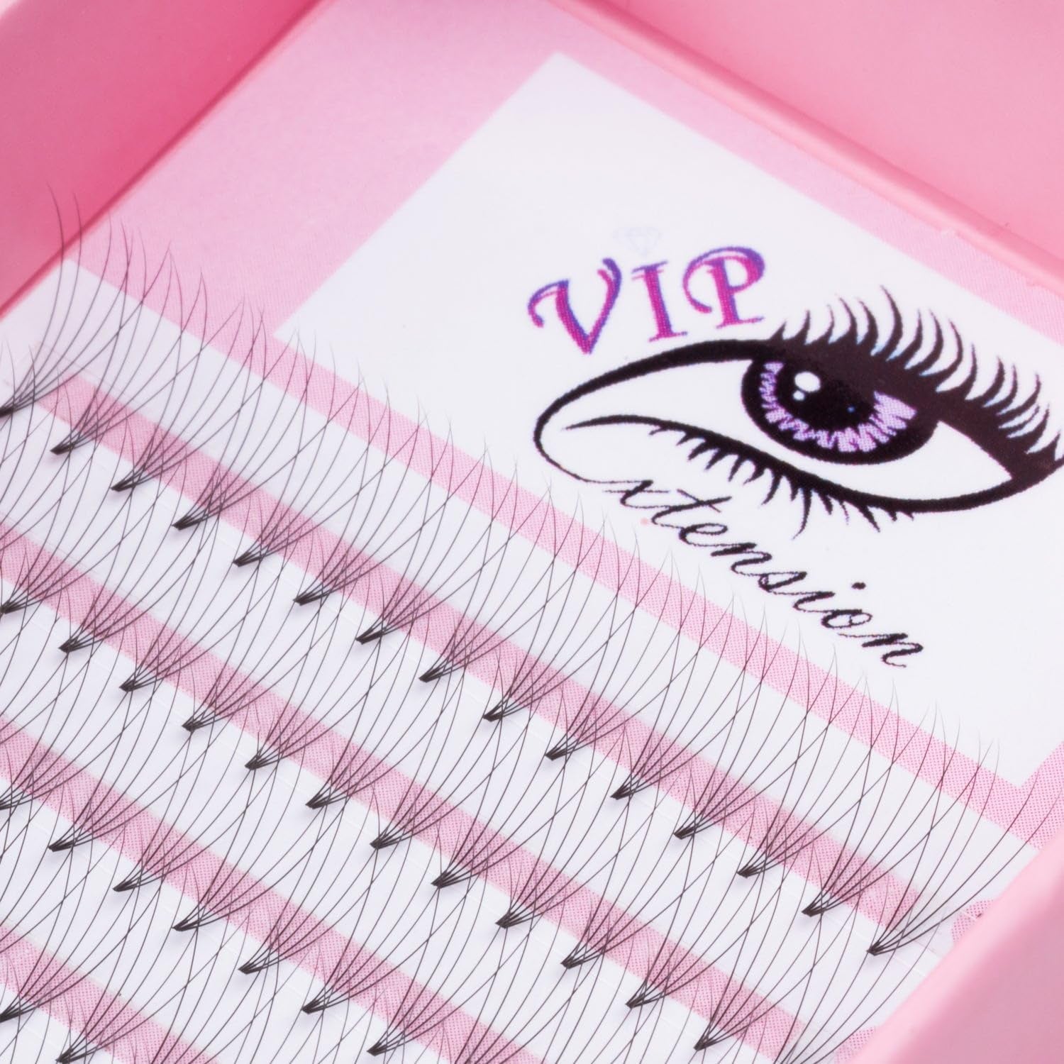 Extension Ciglia 10D - Ciglia Finte Ciuffetti - 0,07Mm - Curvatura D - 12 Mm - Premade Fan - Ciglia Volume Russo Effetto Hollywood Professionali