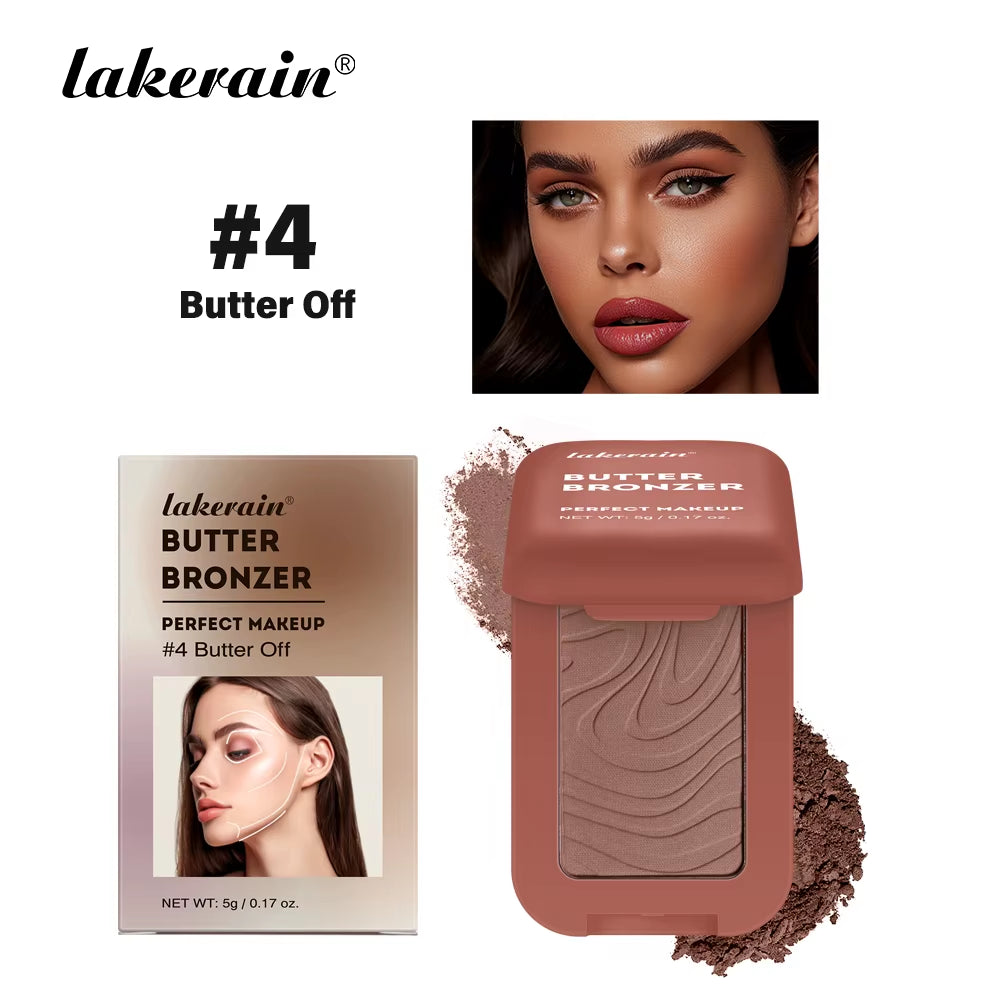 Butter Bronzer Cream Women Waterproof Genteel Girl Nude Makeup Silky Shimmer Monochrome Blush Korean Face Cosmetics