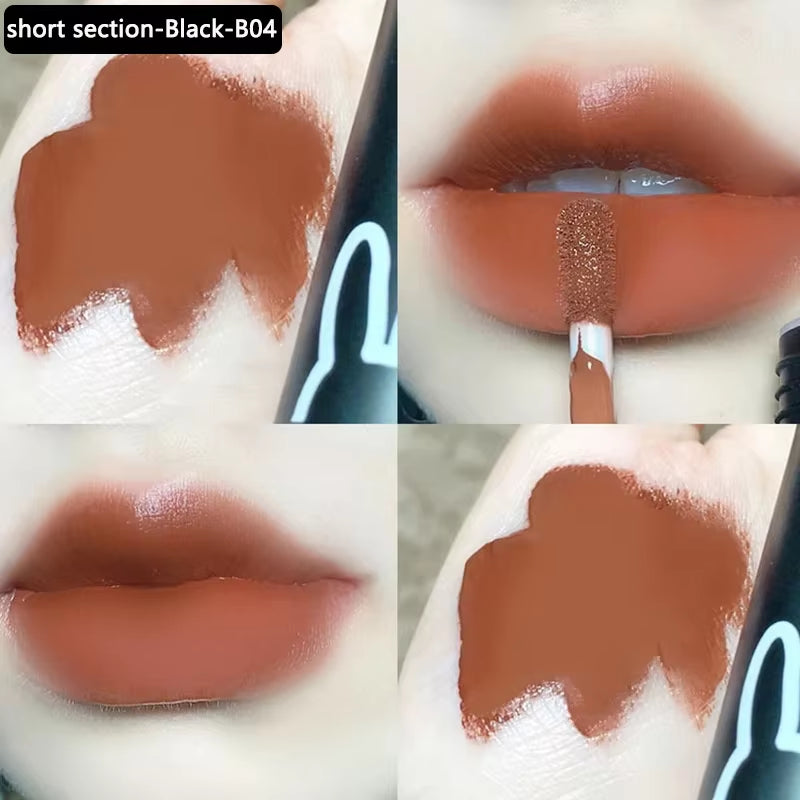 1/3Pcs Punk Gothic Black Matte Lipstick Brown Lip Satin Red Lip Tint Waterproof Sexy Liquid Liptsick Lip Gloss Korean Cosmetics