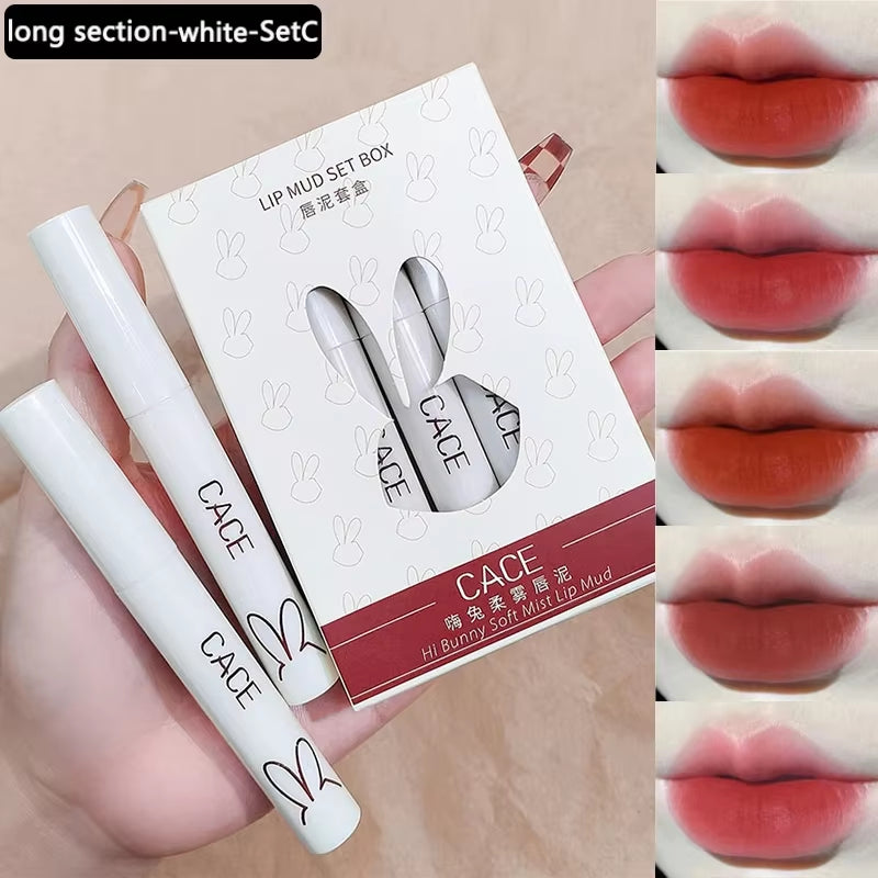 1/3Pcs Punk Gothic Black Matte Lipstick Brown Lip Satin Red Lip Tint Waterproof Sexy Liquid Liptsick Lip Gloss Korean Cosmetics