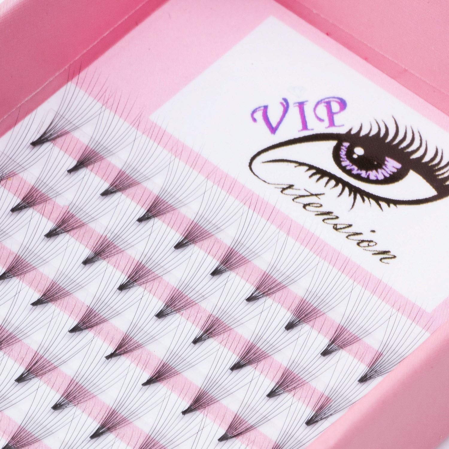 Extension Ciglia 10D - Ciglia Finte Ciuffetti - 0,07Mm - Curvatura D - 12 Mm - Premade Fan - Ciglia Volume Russo Effetto Hollywood Professionali