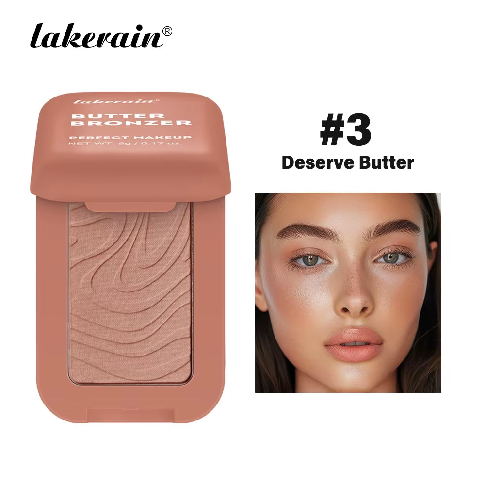 Butter Bronzer Cream Women Waterproof Genteel Girl Nude Makeup Silky Shimmer Monochrome Blush Korean Face Cosmetics
