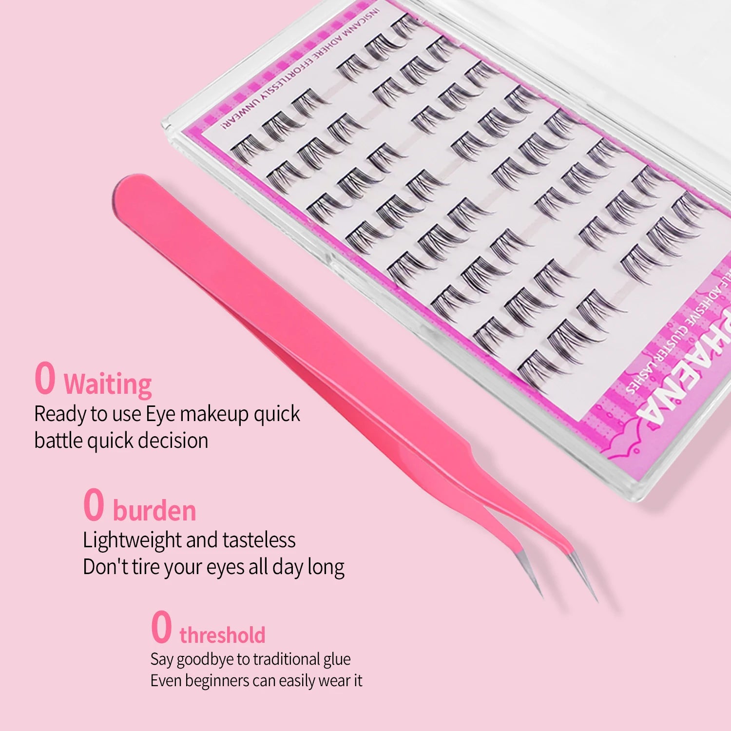 Manga Lashes Self Adhesive Lash Clusters No Glue Needed Natural Wispy Individual Lashes Korean Makeup