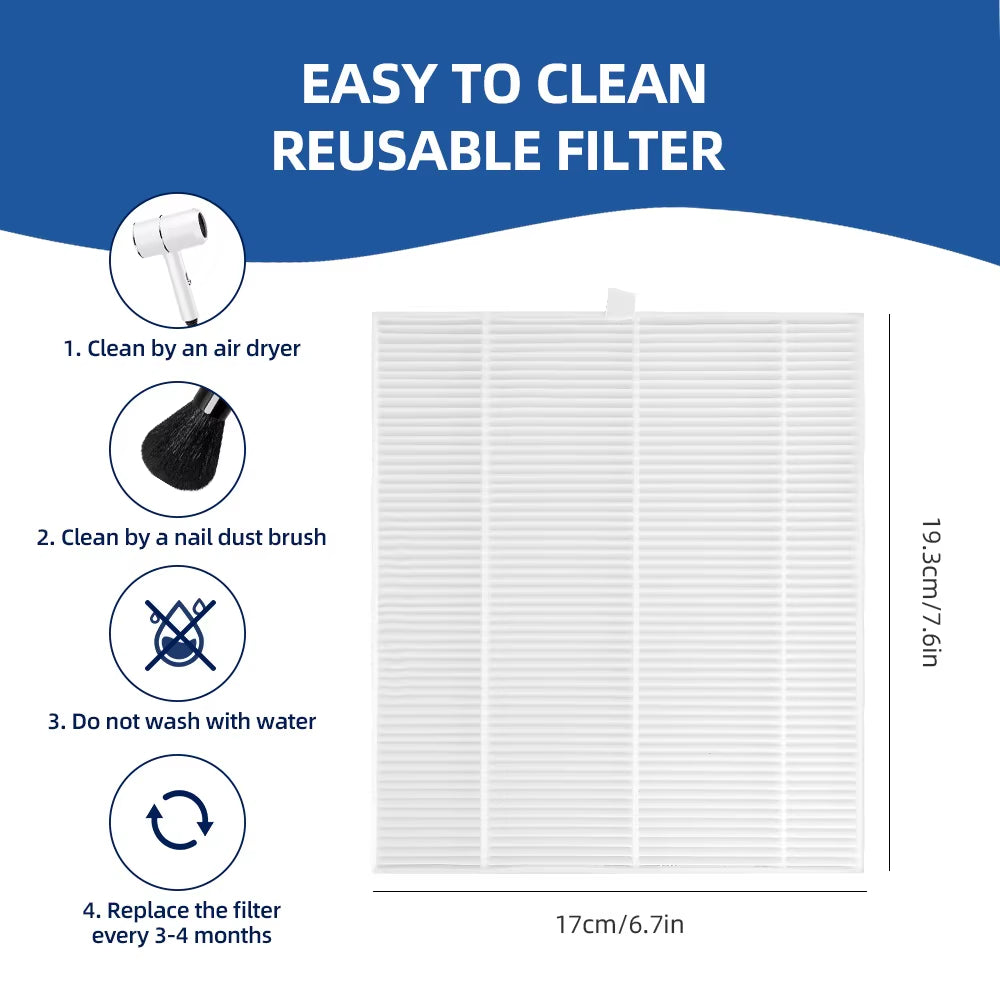 Replacement Filter Nail Vacuum Cleaner Filter for 120W Nail Dust Collector Filter Brushless Nail Dust Extractor Original Filter