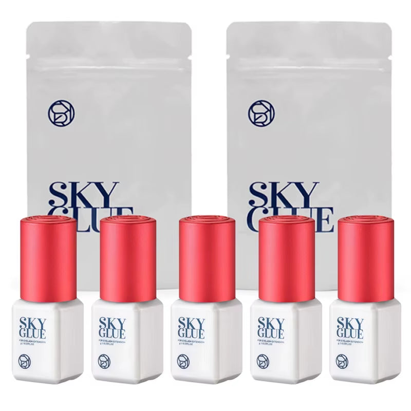 5 Bottles SKY S+ Glue Fake Eyelash Extension Korea Original 5Ml Red Cap Beauty Health Lava Beauty Shop Makeup Tools Adhesive