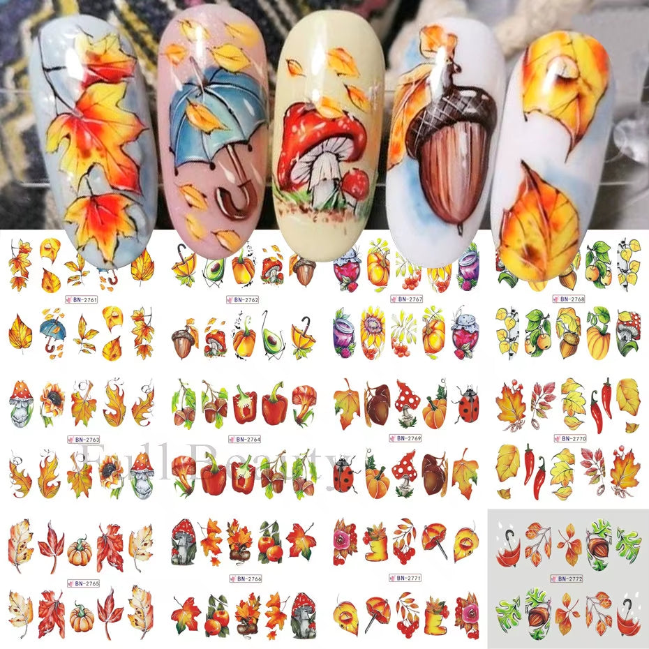 12Pcs Kawaii Cat Nail Water Sticker Anime Watercolor Design Foil for Nail Decals Cute Cartoon Watermark Transfer Manicure Slider