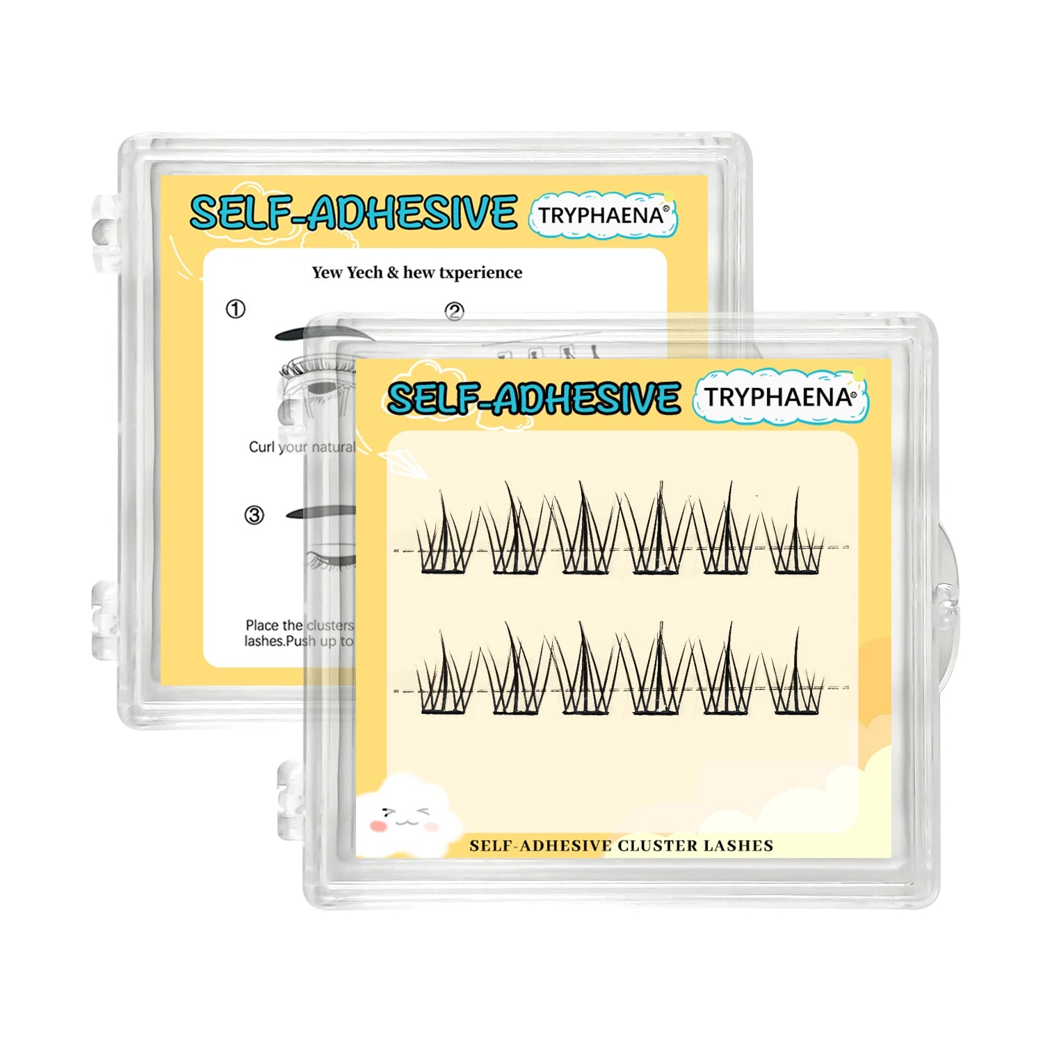 Manga Lashes Self Adhesive Lash Clusters No Glue Needed Natural Wispy Individual Lashes Korean Makeup