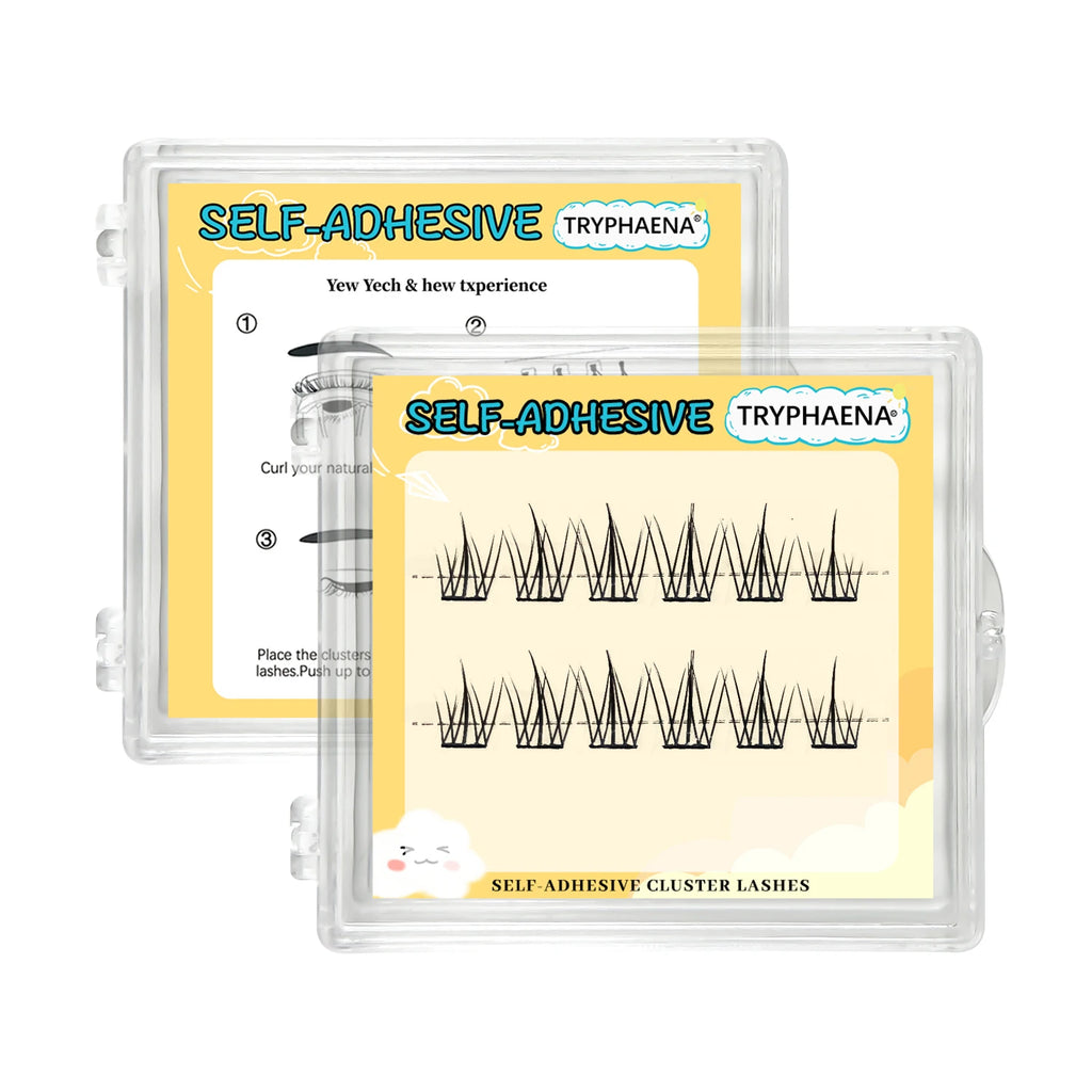Self Adhesive Bottom Lashes No Glue Needed Reusable under Eyelash Korean / Makeup DIY Individual Manga Lash Clusters