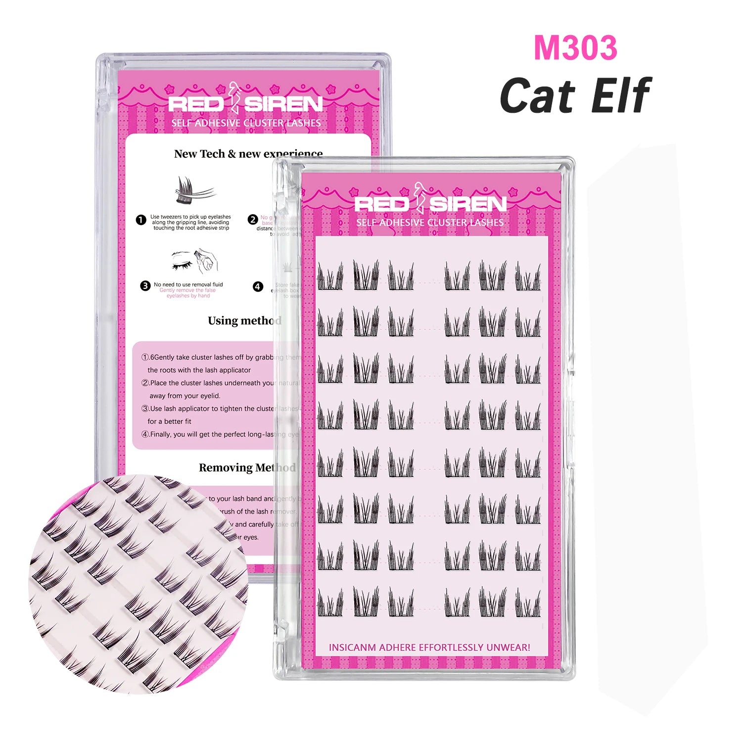 Self Adhesive Bottom Lashes No Glue Needed Reusable under Eyelash Korean / Makeup DIY Individual Manga Lash Clusters