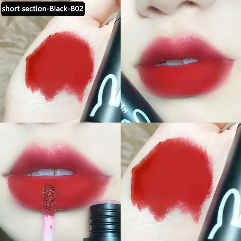 1/3Pcs Punk Gothic Black Matte Lipstick Brown Lip Satin Red Lip Tint Waterproof Sexy Liquid Liptsick Lip Gloss Korean Cosmetics