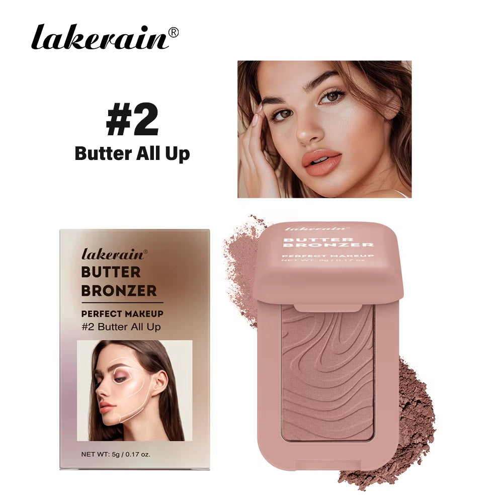 Butter Bronzer Cream Women Waterproof Genteel Girl Nude Makeup Silky Shimmer Monochrome Blush Korean Face Cosmetics