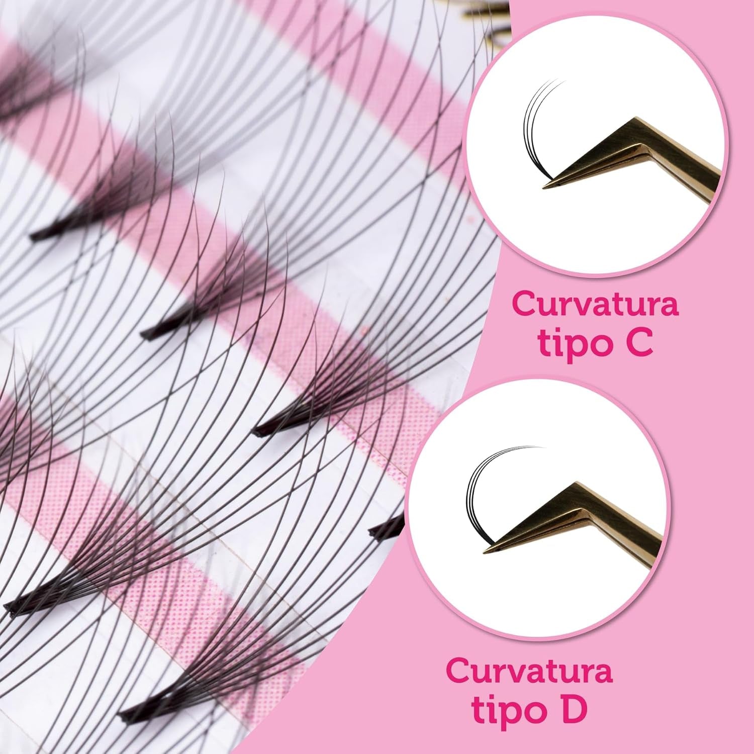 Extension Ciglia 10D - Ciglia Finte Ciuffetti - 0,07Mm - Curvatura D - 12 Mm - Premade Fan - Ciglia Volume Russo Effetto Hollywood Professionali