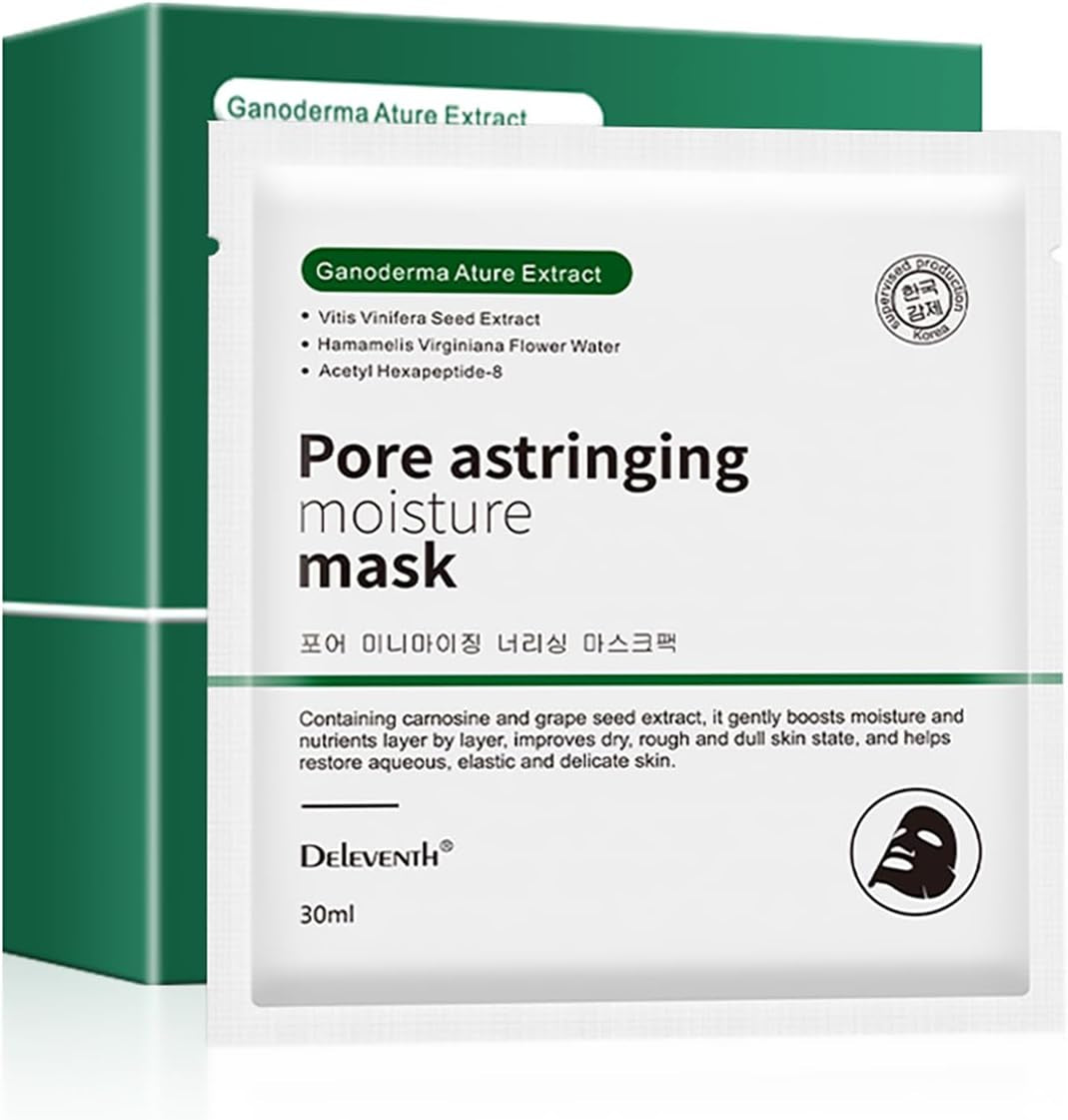 Korean Brand Lactobionic Acid Facial Mask 30Ml×10Pcs / Post-Makeup Deep Cleansing & Moisturizing, Anti-Aging, Anti-Oxidant, Anti-Acne & Anti-Inflammatory, Shrink Pores