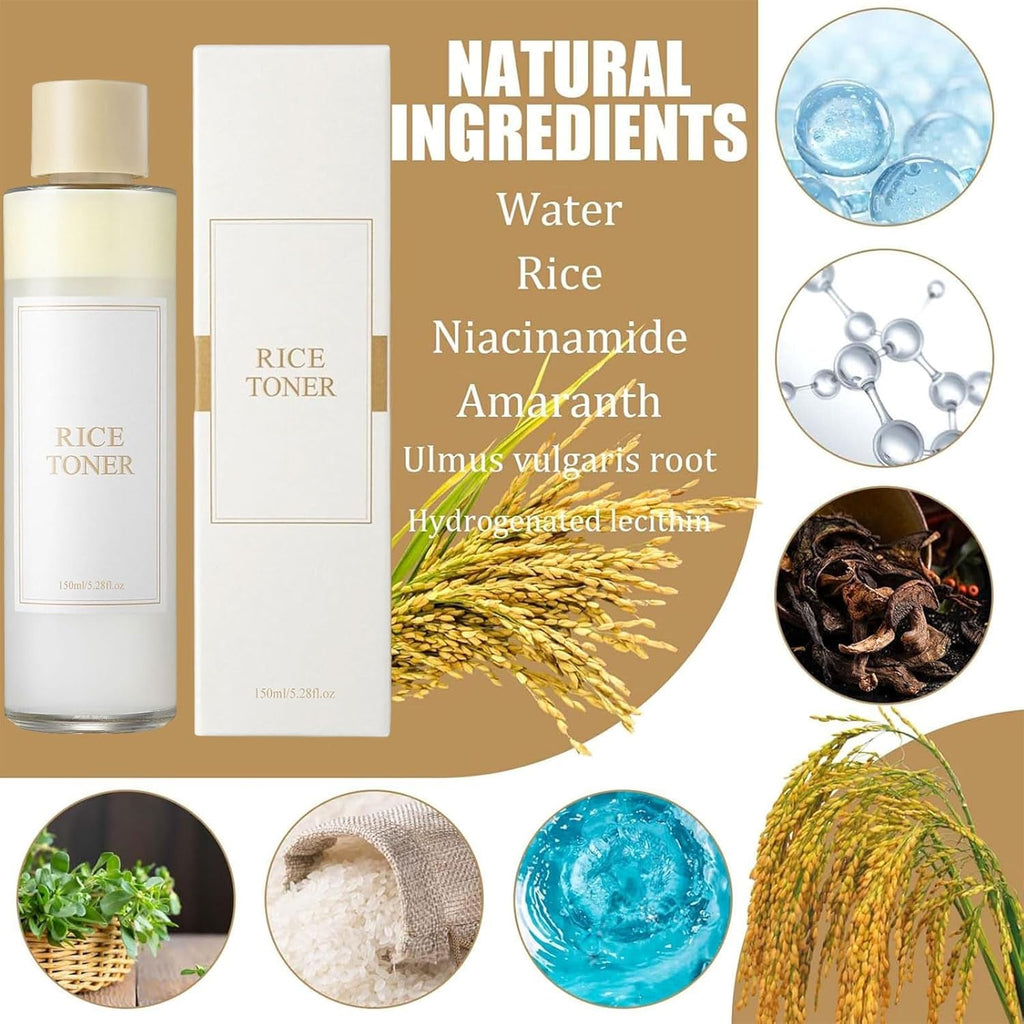 Tonico Idratante Al Riso, 150Ml - Toner per Un'Idratazione Profonda, Con Estratti Di Riso Coreano, per Pelli Secche E Sensibili