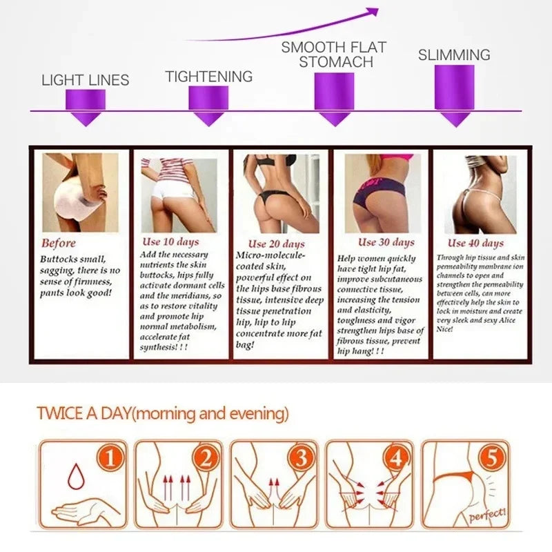 Buttock Enlarge Butt Enhancement Essential Oil Butt Lift up Firming Big Hip Enhance Cream Butt Breast Plump Growth Sexy Bodycare