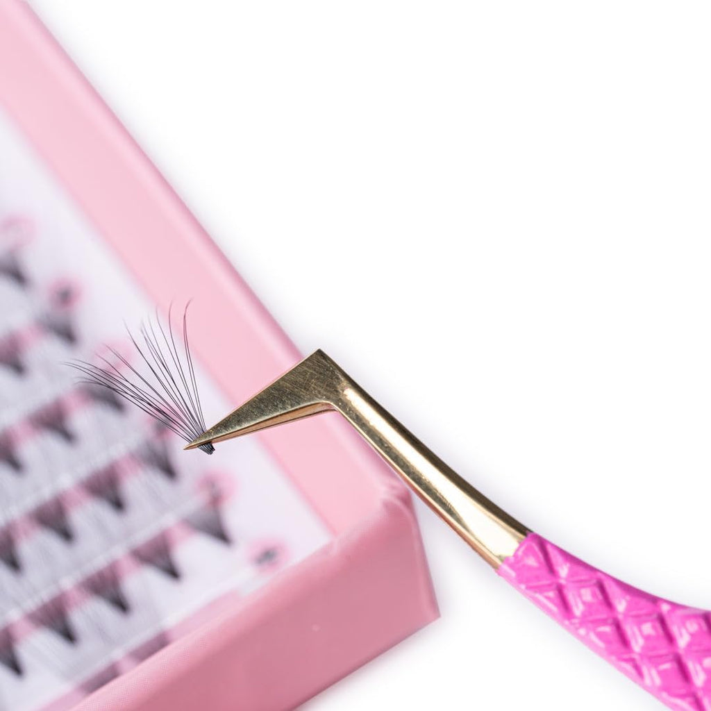 Extension Ciglia 10D - Ciglia Finte Ciuffetti - 0,07Mm - Curvatura D - 12 Mm - Premade Fan - Ciglia Volume Russo Effetto Hollywood Professionali