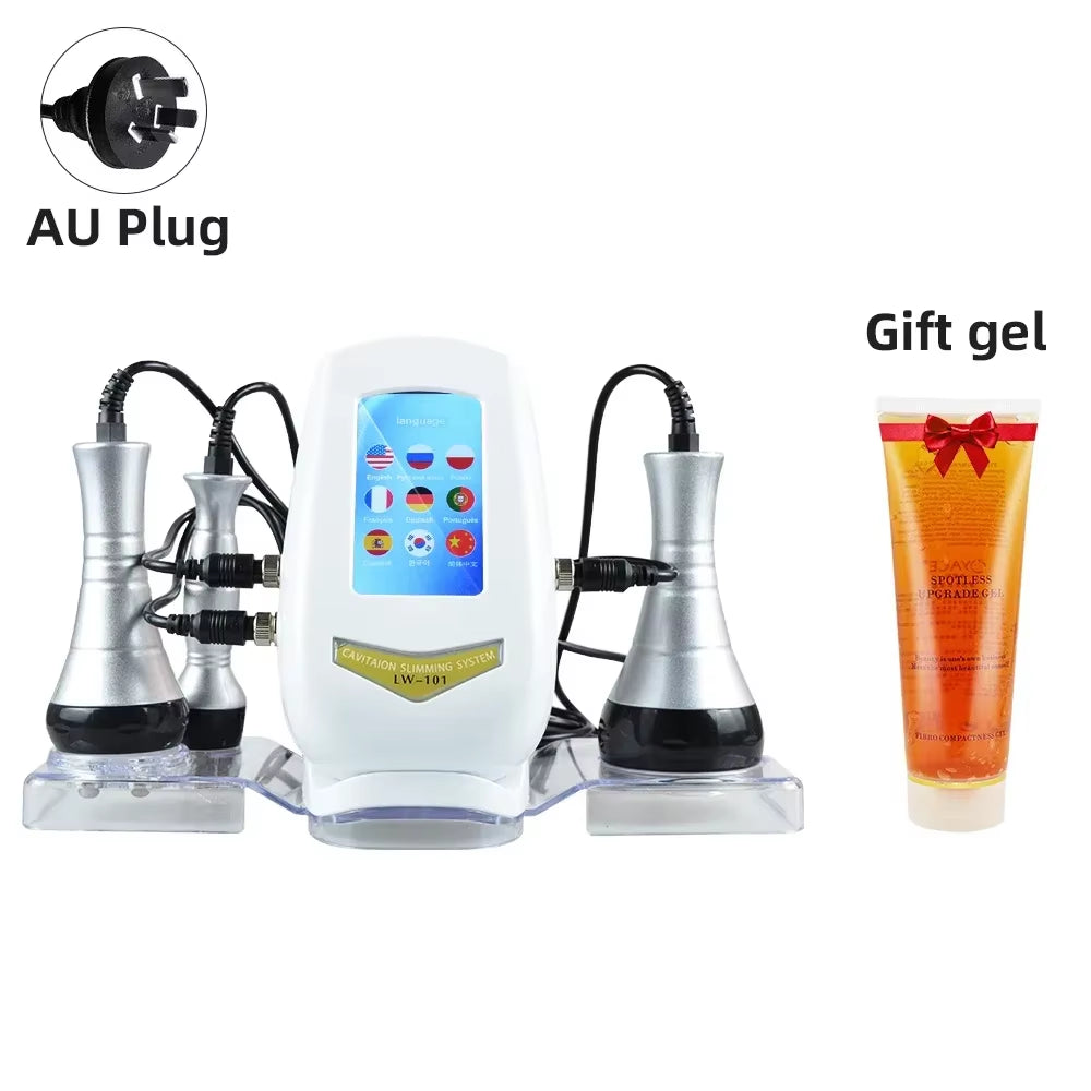 3 in 1 Portable Weight Loss Ultrasound Fat Cavitation System 40KHZ Body Slimming Machine Skin Tigentening Care Beauty Equipment