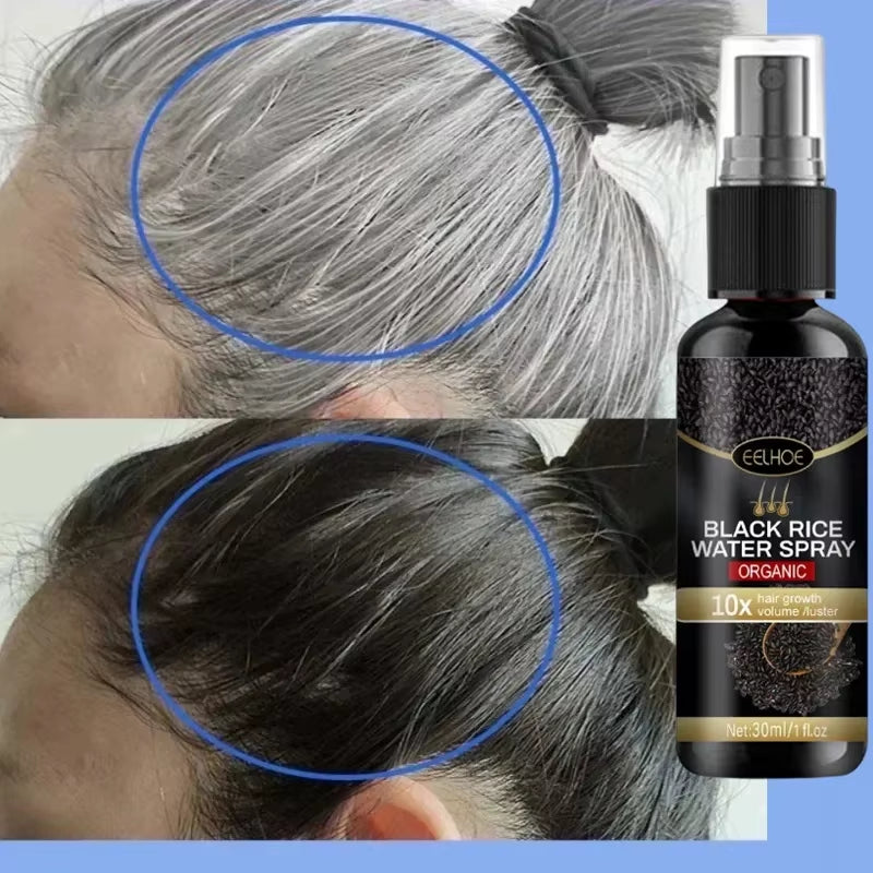 Gray White Hair Treatment Serum Cover White Hair to Black Natural Color Repair Spray anti Loss Hair Restore Healthy Hair Care