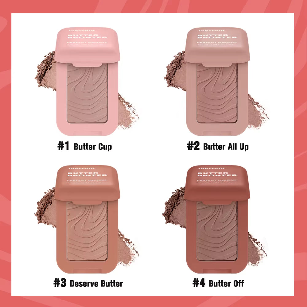 Butter Bronzer Cream Women Waterproof Genteel Girl Nude Makeup Silky Shimmer Monochrome Blush Korean Face Cosmetics