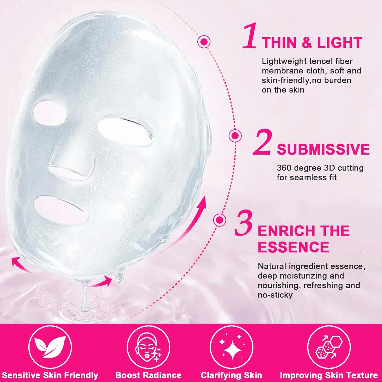 18Pcs Maschere Viso in Tessuto Stile Coreane per Il Set Kit Regalo Bambina Idratante Acido Ialuronico Ragazze Tante Face Mask Korean Skin Care Nutriente Lenitive Idratazione Profonda Ogni Della Pelle