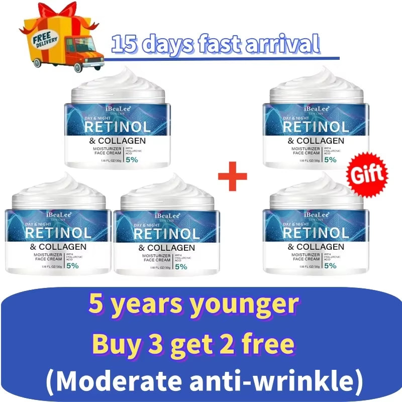 Retinol Anti-Wrinkle Cream for Men Collagen Anti-Aging Removal Face & Neck Wrinkle Efficient Moisturize Firming Korean Skin Care