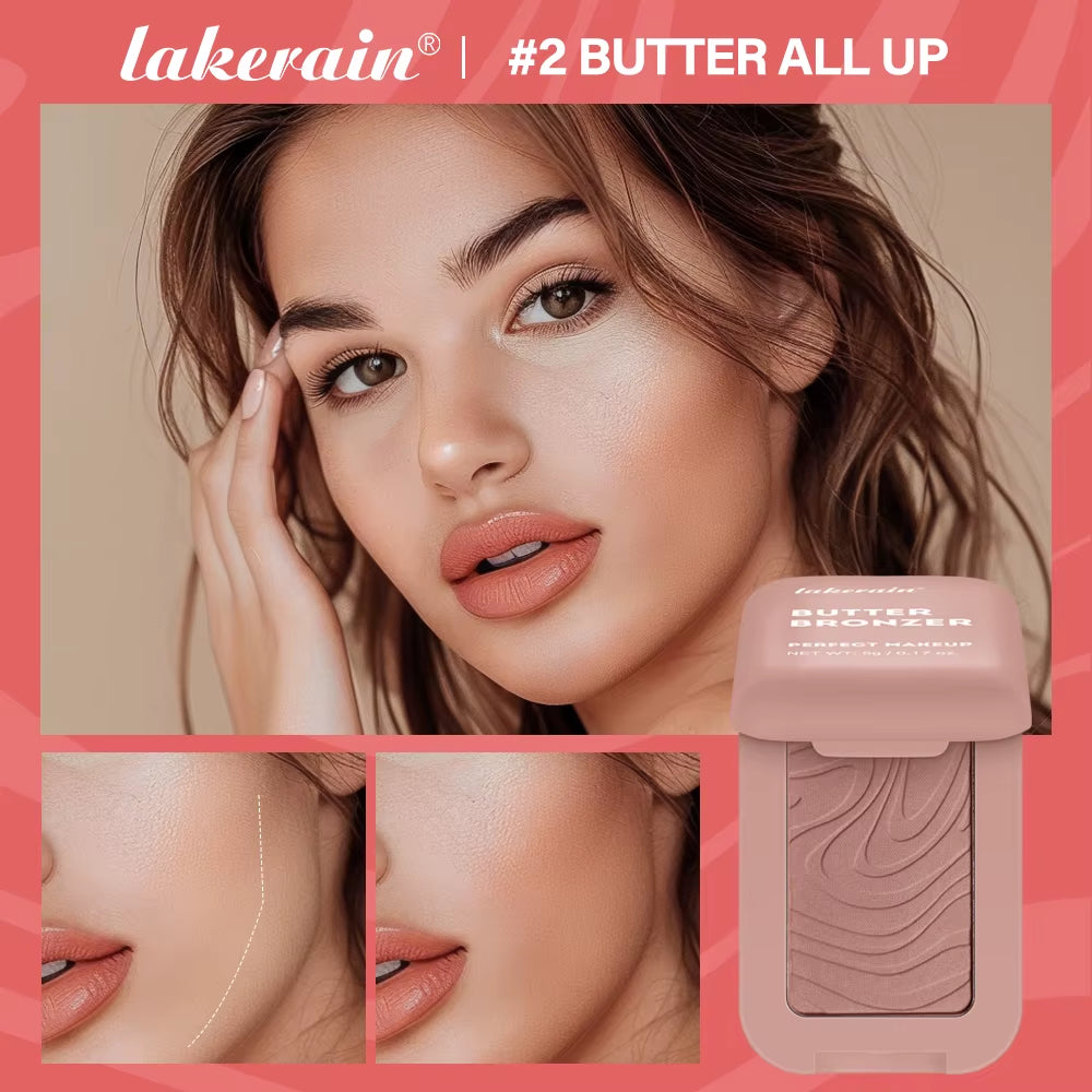 Butter Bronzer Cream Women Waterproof Genteel Girl Nude Makeup Silky Shimmer Monochrome Blush Korean Face Cosmetics