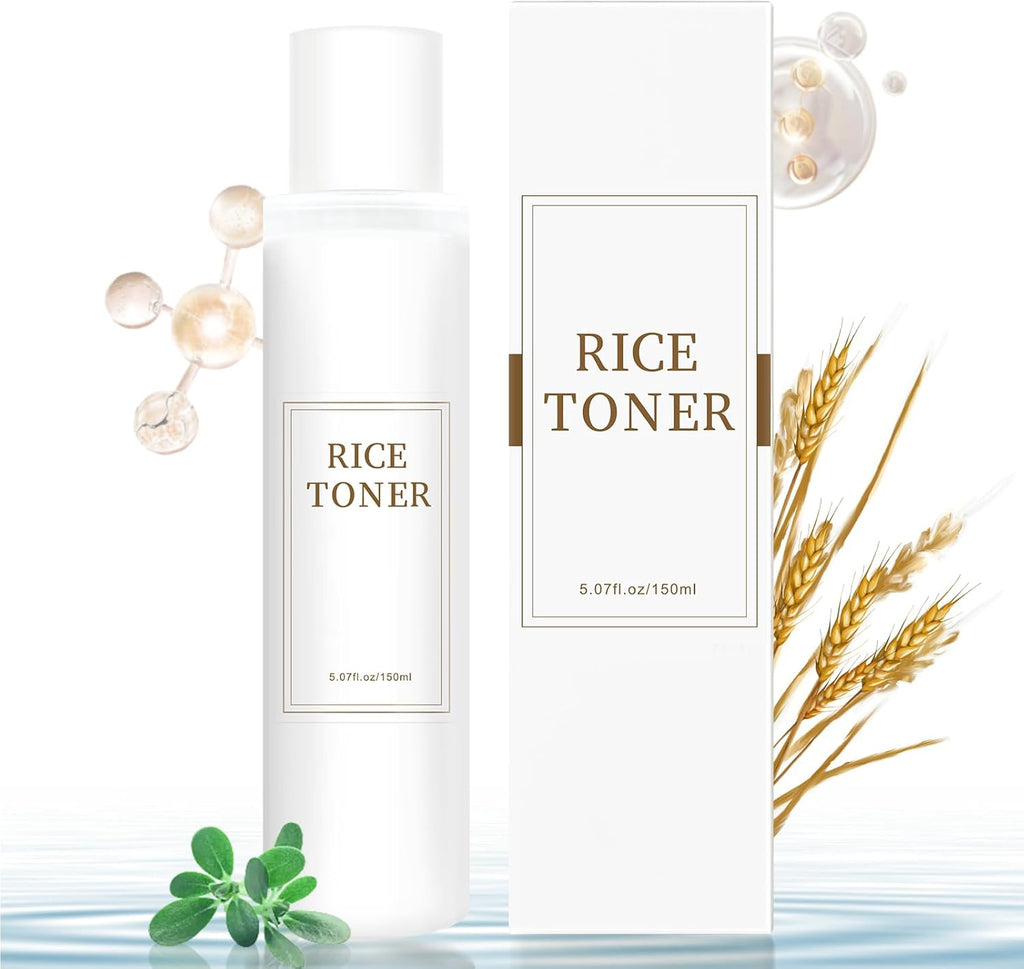 Rice Toner, Tonico Idratante Viso, Korean Skincare Rice Toner,Toner Viso Estratto Di Riso, Rassodante, Idratante, Non Grasso, Adatto a Tutti I Tipi Di Pelle, 150 Ml