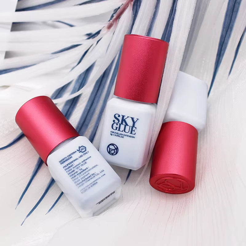 5 Bottles SKY S+ Glue Fake Eyelash Extension Korea Original 5Ml Red Cap Beauty Health Lava Beauty Shop Makeup Tools Adhesive