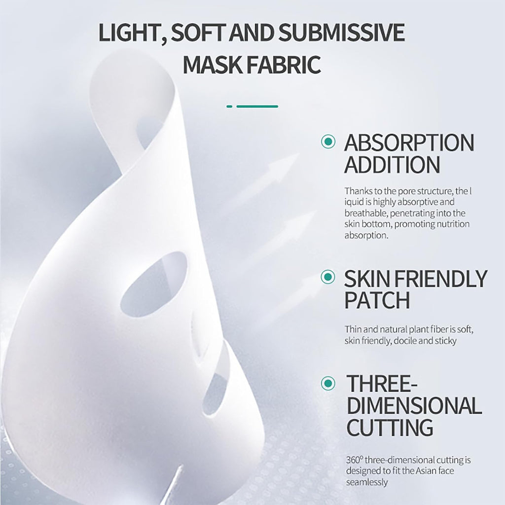 Korean Brand Lactobionic Acid Facial Mask 30Ml×10Pcs / Post-Makeup Deep Cleansing & Moisturizing, Anti-Aging, Anti-Oxidant, Anti-Acne & Anti-Inflammatory, Shrink Pores