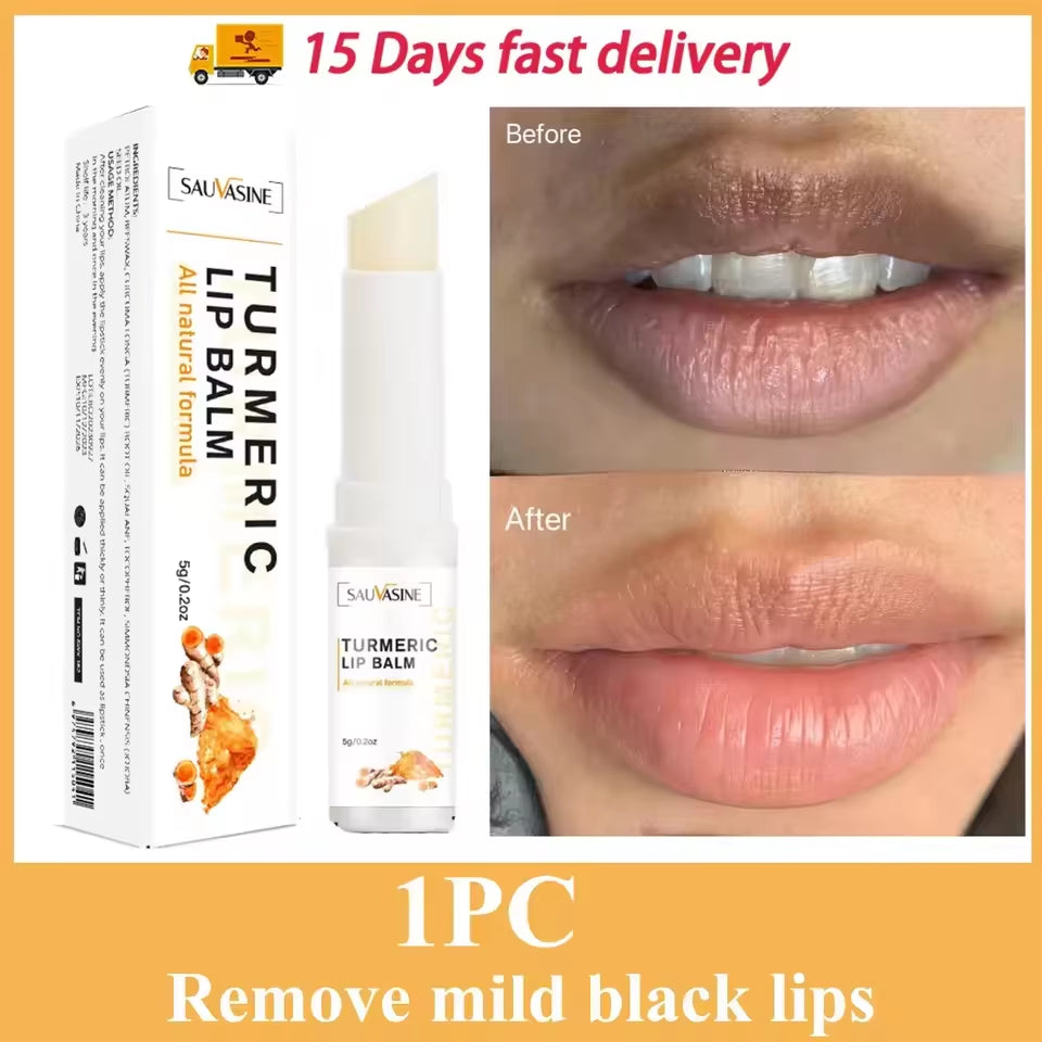 Turmeric Remove Dark Lip Balm Lighten Melanin Exfoliating Lip Oil Fade Lip Line Dead Skin Moisturizing Brighten Repair Lip Care