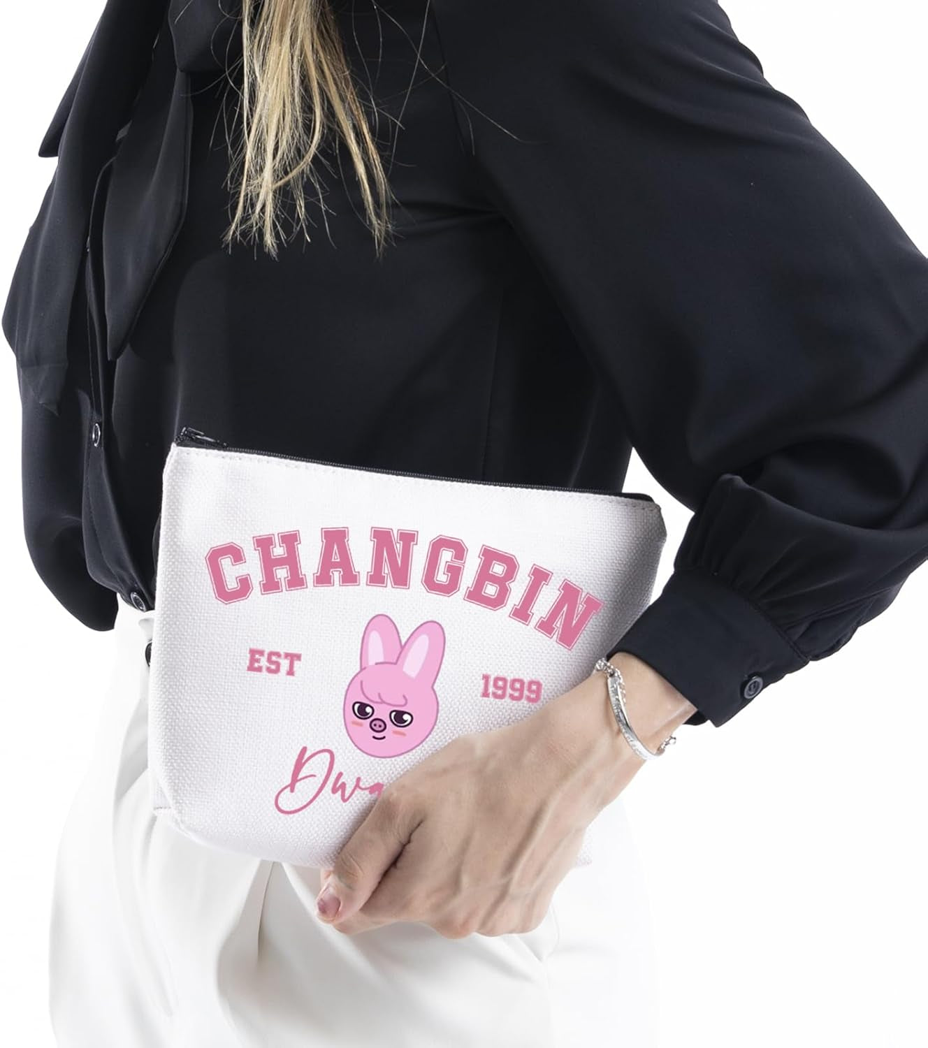 Korean Pop Gift K-Pop Group Merch Kpop Boys Group Est 1999 Dwaekki Makeup Bag K-Pop Music Lover Regalo, Borsa Dwaekki Eu, Borsa Cosmetica Con Stampa