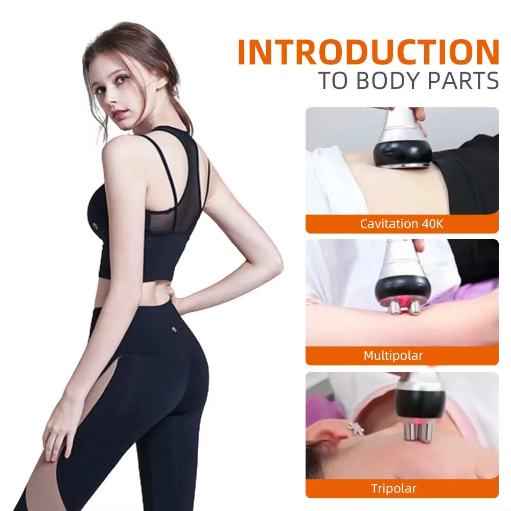 3 in 1 Portable Weight Loss Ultrasound Fat Cavitation System 40KHZ Body Slimming Machine Skin Tigentening Care Beauty Equipment