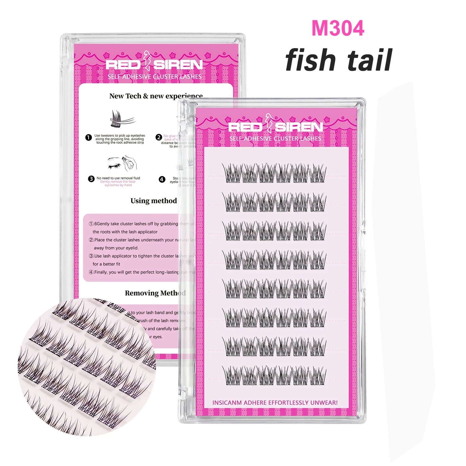 Self Adhesive Bottom Lashes No Glue Needed Reusable under Eyelash Korean / Makeup DIY Individual Manga Lash Clusters