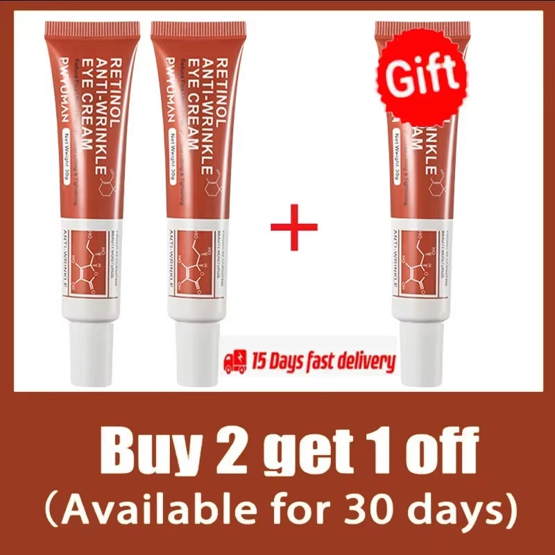 Retinol Wrinkle Removal Cream Fade Face Eye Fine Line Instant anti Aging Whitening Anti-Wrinkle Dark Circles Dismiss Cream 30G