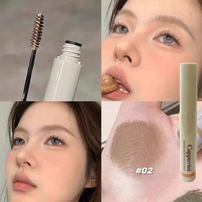 Cocoa Brown Eyebrow Tint Cream Waterproof Natural Eyebrow Tattoo Cream Light Color Eyebrows Make up Smooth Fluff Brow Dye Pencil