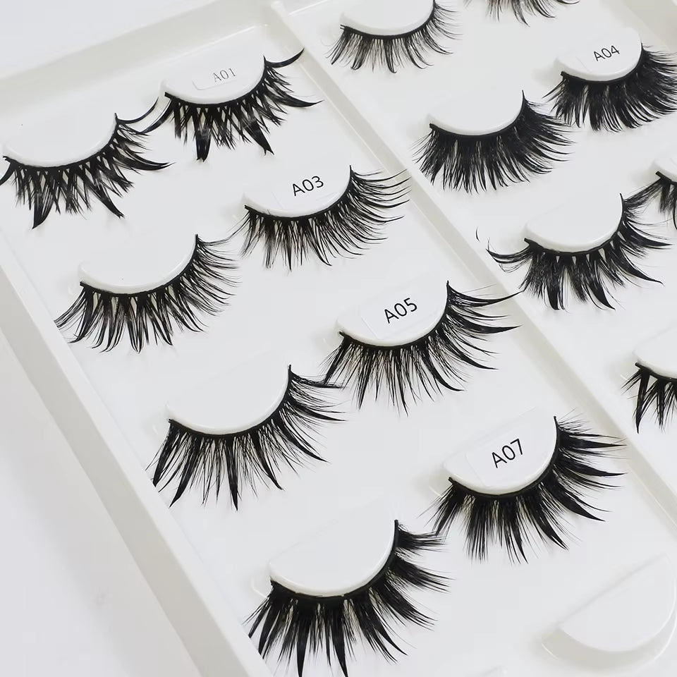 Eyelashes New Design Wet Manga Lashes Korean Makup Fashion Long Thick Natural Fake Eyelashes