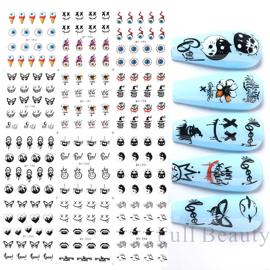 12Pcs Kawaii Cat Nail Water Sticker Anime Watercolor Design Foil for Nail Decals Cute Cartoon Watermark Transfer Manicure Slider