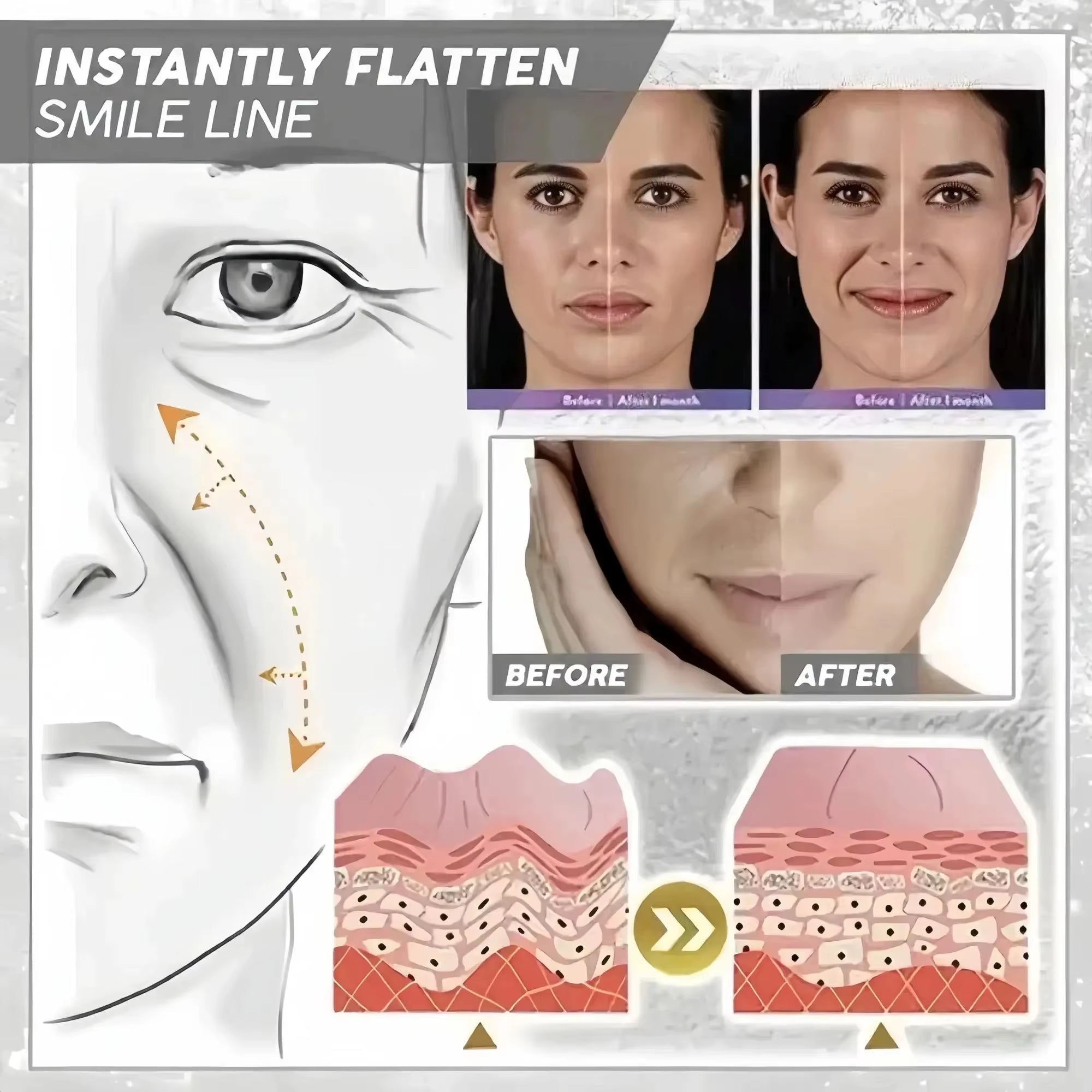 Retinol Wrinkle Removal Cream Fade Face Eye Fine Line Instant anti Aging Whitening Anti-Wrinkle Dark Circles Dismiss Cream 30G