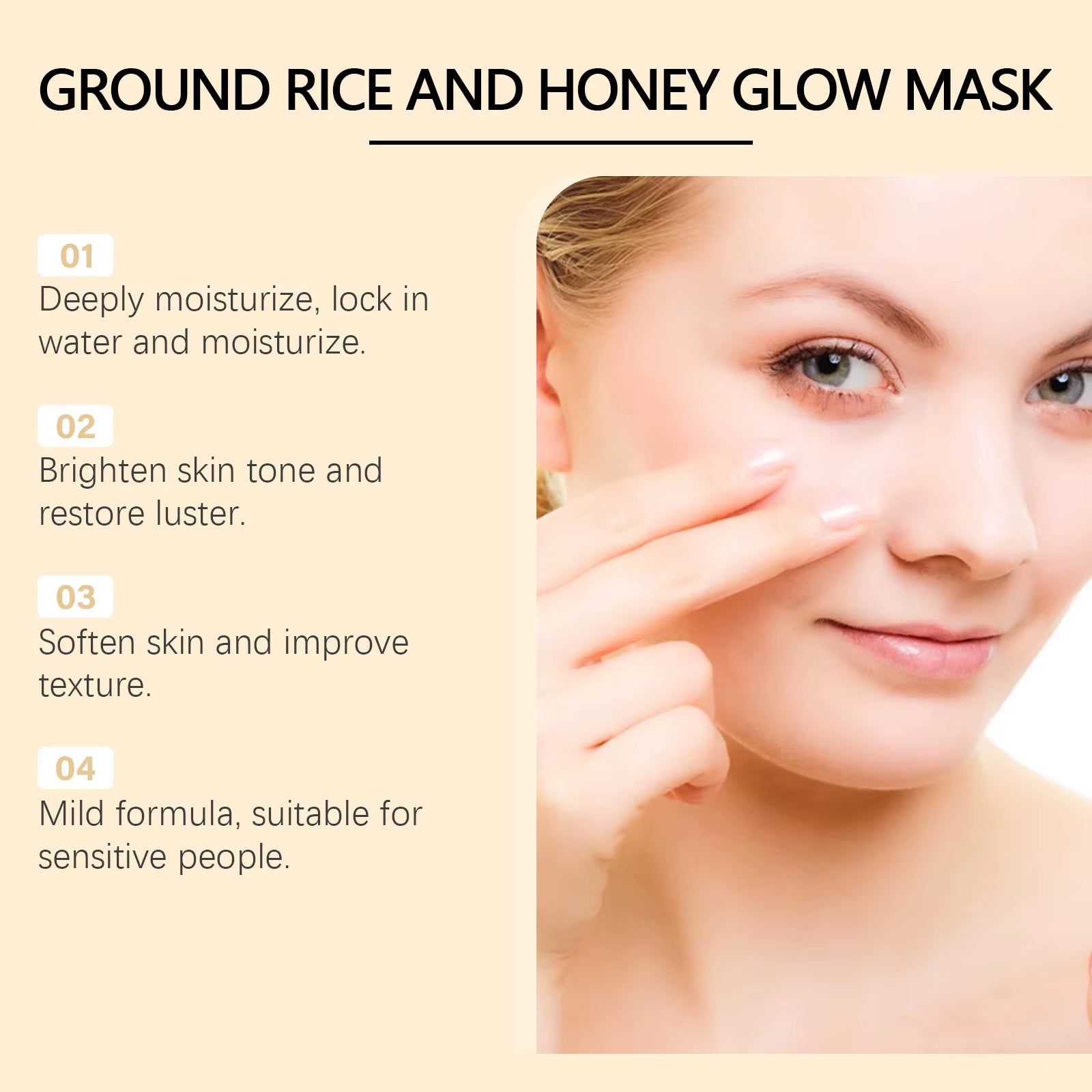 Rice Raw Pulp Mask Replenishment Moisturizing Fade Dark Spot Repair Sensitive Skin Shrink Pore Hydrating Mask Korean Skin Care