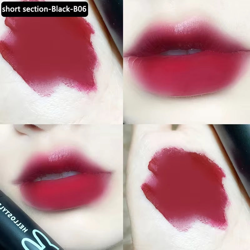 1/3Pcs Punk Gothic Black Matte Lipstick Brown Lip Satin Red Lip Tint Waterproof Sexy Liquid Liptsick Lip Gloss Korean Cosmetics