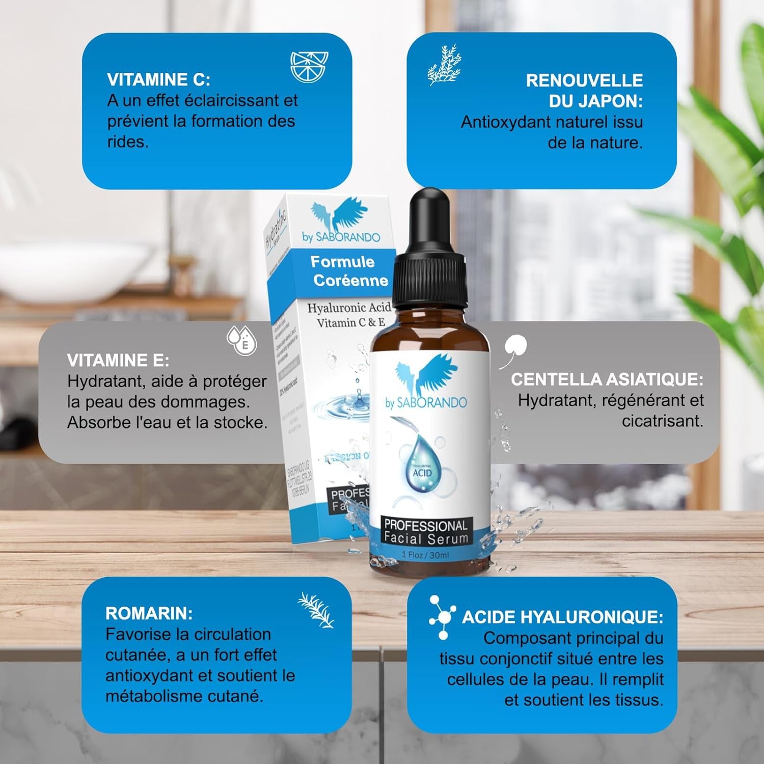 Korean Skincare by  | Cosmetici Coreani Ialuronico Siero Ad Alto Dosaggio + Collagene + Vitamina C Siero | Efficace Contro Le Rughe, anti Invecchiamento E Stimola La Formazione