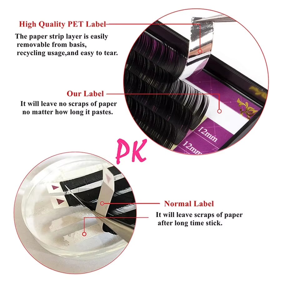 Wholesale 16Rows High Quality Mink Synthetic Eyelash Single Natural Eyelashes Fake False Eye Lash Make Up