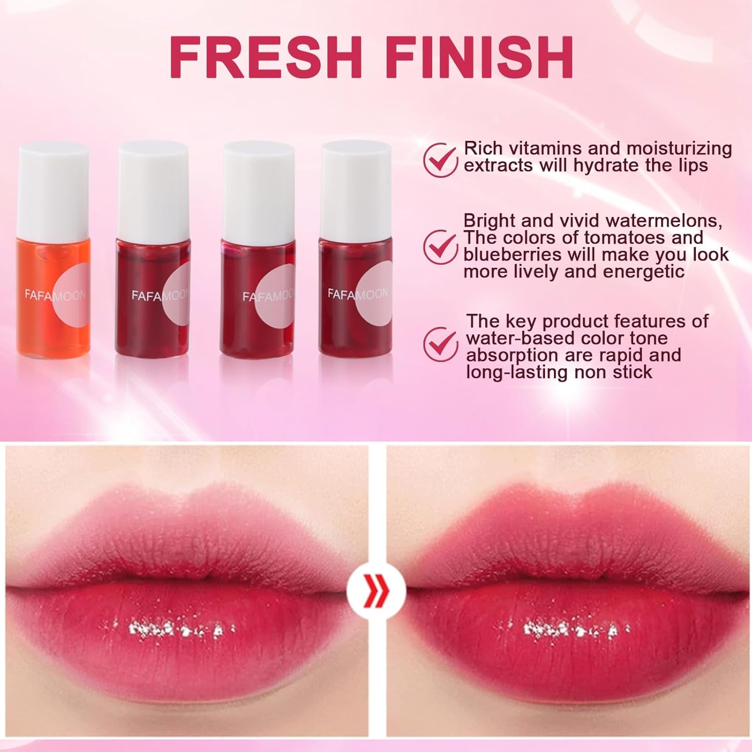 Macchia Colorata per Labbra Rossetto Liquido, Naturale Lucidalabbra a Lunga Tenuta, Korean Lip Tint Stain Waterproof E Idratanti, Matte Mini Liquide Lipstick, Trucco Sexy per Labbra.