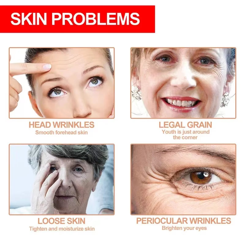 Retinol Wrinkle Remover Face Set Instant Firming Lifting Anti-Aging Serum Fade Fine Lines Whitening Korean Skin Care Product New