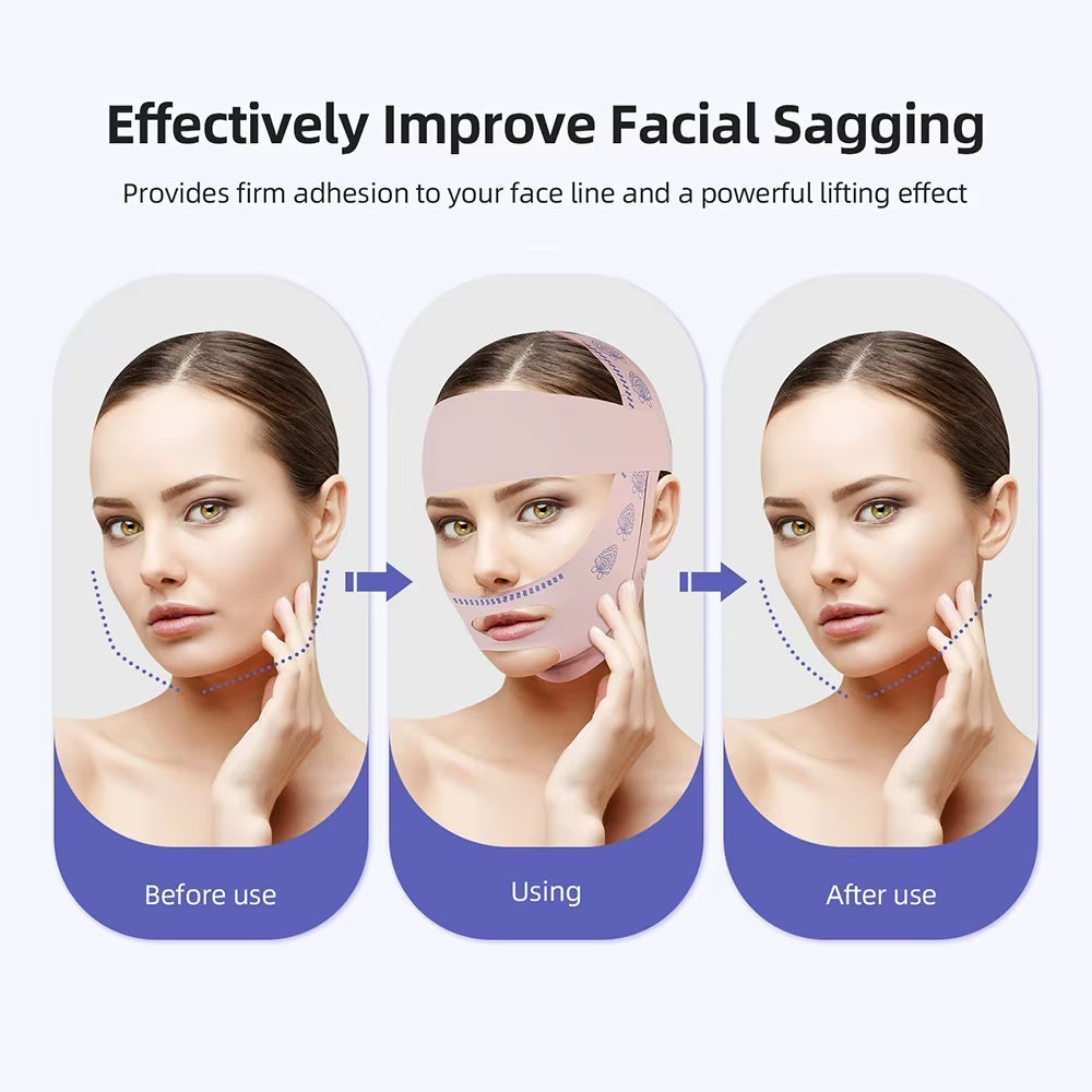 Reusable Face Slimming Bandage V Line Face Shaper Women Chin Cheek Lift up Belt Facial Massage Strap Face Skin Care Beauty Tools